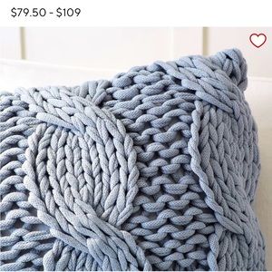 Pottery Barn Colossal Woven Pillow Cover. Chambray Color. New, but no bag.